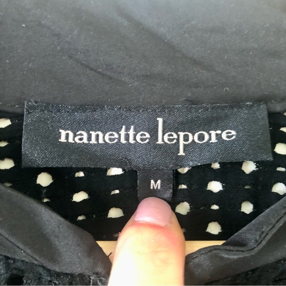 Nanette Lepore Eyelet and Lace Bomber Jacket Size M - Picture 4 of 8